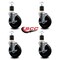 Service Caster 5'' Hard Rubber Swivel 1-7/8'' Expanding Stem Caster Set with Brake, 4PK SCC-EX20S514-HRS-TLB-178-4 - alternate 2